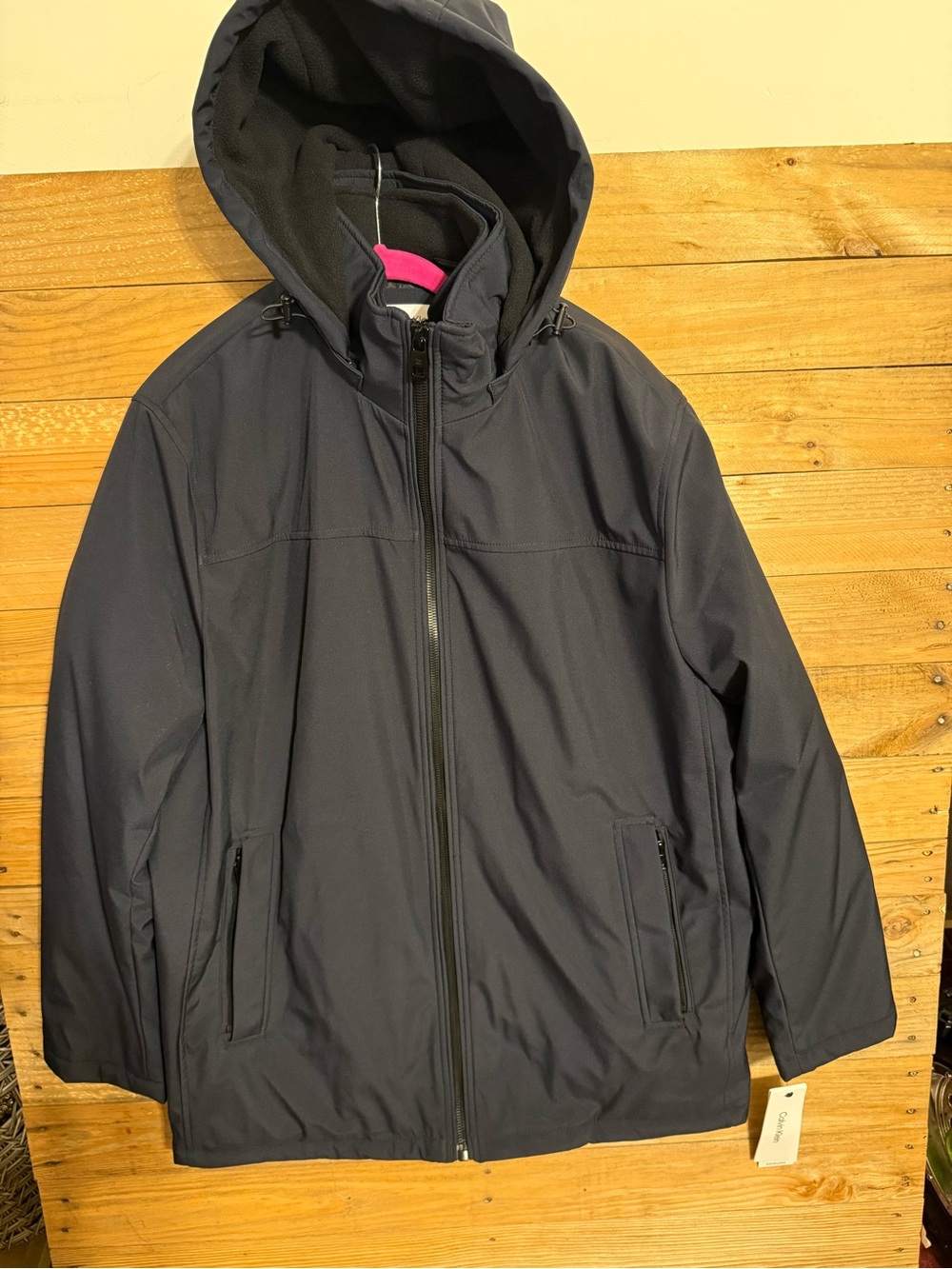 Calvin Klein Men's Hooded Raincoat - Navy